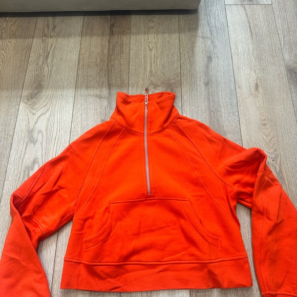 lululemon athletica Orange Half-Zip Sweatshirt - Picture 1 of 3